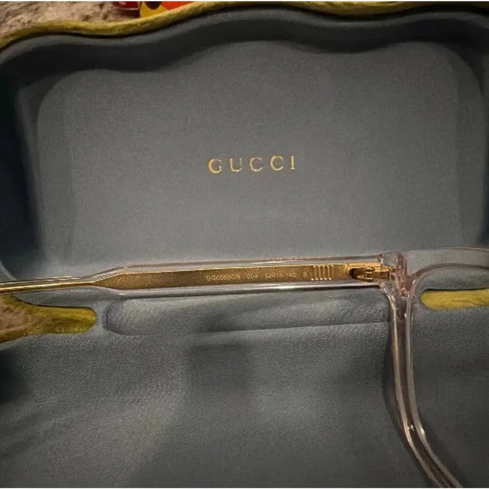 Gucci GG0566ON 004 Transparent Glasses With Case